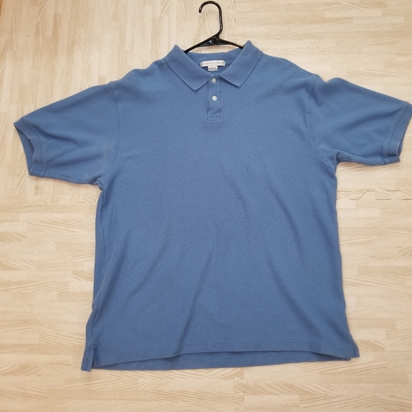 Geoffrey Beene Polo Shirt Blue Large - Picture 4 of 8